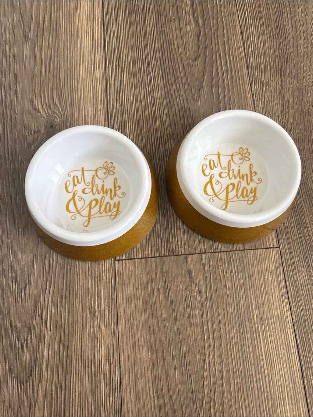 Vibrant Life Gold Eat Drink Play Pet Food & Water Bowls